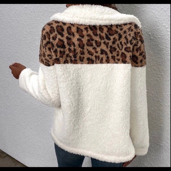 New Leopard Print Teddy coat - Picture 3 of 8